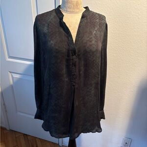 Haute Hippie Silk Rare Elegant Black Blouse